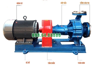 Máy bơm tuần hoàn dầu nóng RY125-80-160 160m3/h, 50m, 22kW, 2900 vòng/phút